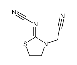 [3-(cyanomethyl)-1,3-thiazolidin-2-ylidene]cyanamide Structure