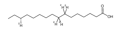 (R)-[7,7,8,8,14-2H5]-hexadecanoic acid结构式
