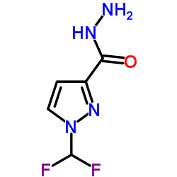 1-DIFLUOROMETHYL-1 H-PYRAZOLE-3-CARBOXYLIC ACID HYDRAZIDE结构式