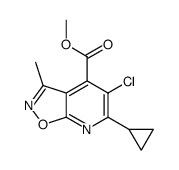 methyl 5-chloro-6-cyclopropyl-3-methylisoxazolo[5,4-b]pyridine-4-carboxylate结构式