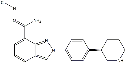 (R)-2-(4-(piperidin-3-yl)phenyl)-2H-indazole-7-carboxamide hydrochloride结构式