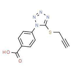 4-[5-(2-propynylsulfanyl)-1H-tetraazol-1-yl]benzoic acid结构式