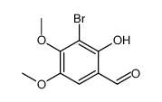 3-bromo-2-hydroxy-4,5-dimethoxybenzaldehyde结构式