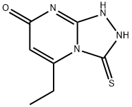 5-乙基-3-巯基-[1,2,4]三唑并[4,3-A]嘧啶-7(8H)-酮结构式