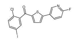 (2-chloro-5-iodo-phenyl)-[5-(6-fluoro-pyridin-3-yl)-thiophen-2-yl]-methanone结构式