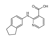 2-(5-indanamino)-3-pyridine carboxylic acid structure