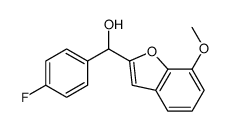 (4-fluorophenyl)-(7-methoxy-1-benzofuran-2-yl)methanol Structure