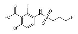 6-chloro-2-fluoro-3-(3-fluoropropylsulfonamido)benzoic acid结构式