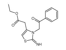 4-ethoxycarbonylmethyl-2-imino-3-phenacyl-2,3-dihydrothiazole Structure