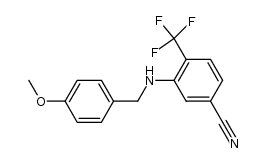 3-(4-methoxybenzylamino)-4-(trifluoromethyl)benzonitrile结构式