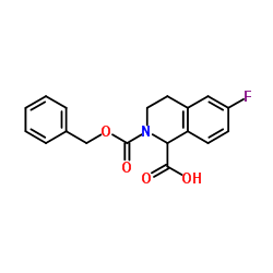 2-CBZ-6-FLUORO-3,4-DIHYDRO-1H-ISOQUINOLINE-1-CARBOXYLIC ACID Structure