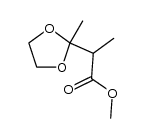 methyl-2-(2'-methyl-1',3'-dioxolan-2'-yl)propanoate Structure