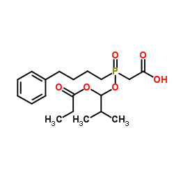 {(S)-[(R)-2-METHYL-1-PROPIONYLOXYPROPOXY](4-PHENYLBUTYL)PHOSPHINOYL}ACETIC ACID Structure