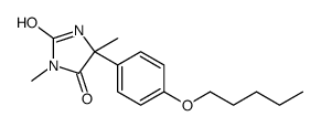 3,5-dimethyl-5-(4-pentoxyphenyl)imidazolidine-2,4-dione Structure