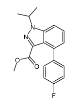 methyl 4-(4-fluorophenyl)-1-(propan-2-yl)-1H-indazole-3-carboxylate结构式