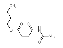 2-Butenoic acid, 4-[ (aminocarbonyl)amino]-4-oxo-, butyl ester, (Z)- Structure