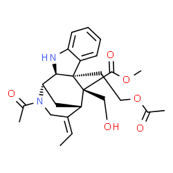 (2α)-4-Acetyl-5-acetoxy-1,2-dihydro-16-(hydroxymethyl)-4,5-secoakuammilan-17-oic acid methyl ester structure