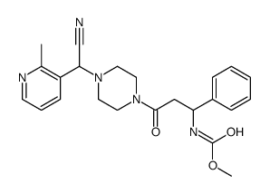 1-(3-(N-(Methoxycarbonyl)amino)-3-phenylpropanoyl)-4-((2-methyl-3-pyri dyl)cyanomethyl)piperazine structure