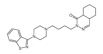 2-(4-(4-(3-(1,2-benzisothiazolyl))-1-piperazinyl)butyl)-4a,5,6,7,8,8a-hexahydro-1(2H)-phthalazinone structure