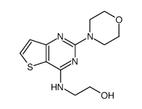 2-{[2-(4-Morpholinyl)thieno[3,2-d]pyrimidin-4-yl]amino}ethanol结构式