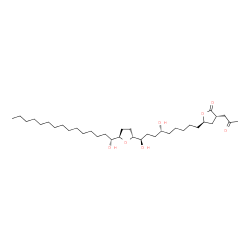 (3S,5R)-5-[(6R,9R)-6,9-dihydroxy-9-[(2R,5R)-5-[(1R)-1-hydroxypentadecy l]oxolan-2-yl]nonyl]-3-(2-oxopropyl)oxolan-2-one structure