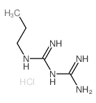 (N-carbamimidoylcarbamimidoyl)-propyl-azanium chloride结构式