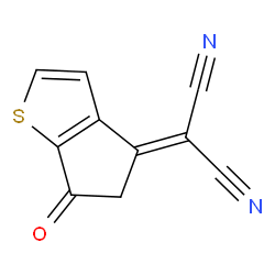 (6-Oxo-5,6-dihydro-4H-cyclopenta[b]thiophen-4-ylidene)malononitrile structure