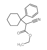 Cyclohexaneacetic acid,a-cyano-1-phenyl-, ethyl ester structure