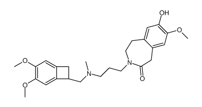 3-[3-[[(7S)-3,4-dimethoxy-7-bicyclo[4.2.0]octa-1,3,5-trienyl]methyl-methylamino]propyl]-8-hydroxy-7-methoxy-2,5-dihydro-1H-3-benzazepin-4-one Structure