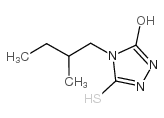 5-疏基-4-(2-甲基丁基)-4H-1,2,4-噻唑-3-醇结构式