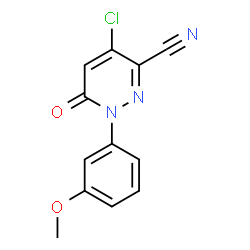 4-Chloro-1-(3-methoxyphenyl)-6-oxo-1,6-dihydro-3-pyridazinecarbonitrile structure