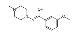 Benzamide, 3-methoxy-N-(4-methyl-1-piperazinyl)- (9CI) Structure