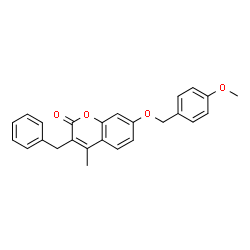 3-benzyl-7-[(4-methoxyphenyl)methoxy]-4-methylchromen-2-one Structure