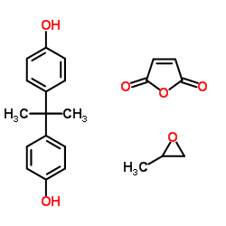 furan-2,5-dione; 4-[1-(4-hydroxyphenyl)-1-methyl-ethyl]phenol; 2-methyloxirane Structure