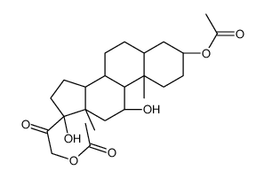 5-ALPHA-PREGNAN-3-ALPHA, 11-BETA, 17,21-TETROL-20-ONE 3,21-DIACETATE结构式