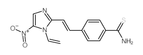 4-[2-(1-ethenyl-5-nitro-imidazol-2-yl)ethenyl]benzenecarbothioamide Structure