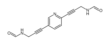 N-(3-{5-[3-(formamido)prop-1-ynyl]pyridin-2-yl}prop-2-ynyl)formamide结构式