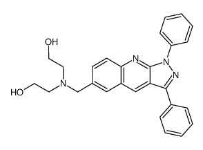 2-[(2-hydroxyethyl)(1,3-diphenyl-1H-pyrazolo[3,4-b]quinolin-6-ylmethyl)amino]ethanol Structure