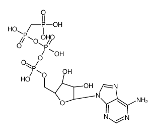 adenosine 5'-[hydrogen [[hydroxy[[hydroxy(phosphonooxy)phosphinyl]oxy]phosphinyl]methyl]phosphonate] Structure