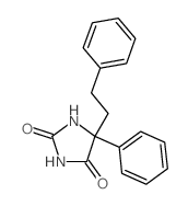 2,4-Imidazolidinedione,5-phenyl-5-(2-phenylethyl)-结构式