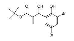 tert-butyl 3-(3,5-dibromo-2-hydroxyphenyl)-3-hydroxy-2-methylenenpropanoate结构式