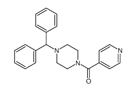 (4-benzhydrylpiperazin-1-yl)-pyridin-4-ylmethanone结构式