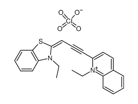 1-Ethyl-2-[(3-ethyl-2-benzothiazolinylidene)-1-propynyl]quinolinium perchlorate Structure