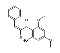 (E)-α-bromo-2'-hydroxy-4',6'-dimethoxychalcone Structure