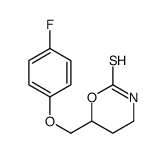 6-[(4-fluorophenoxy)methyl]-1,3-oxazinane-2-thione结构式