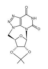 9,5'-cyclo-3-(2,3-O-isopropylidene-β-D-ribofuranosyl)-8-azaxanthine Structure