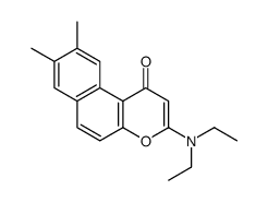 3-(diethylamino)-8,9-dimethylbenzo[f]chromen-1-one结构式