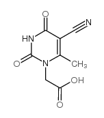 2-(5-cyano-6-methyl-2,4-dioxopyrimidin-1-yl)acetic acid structure