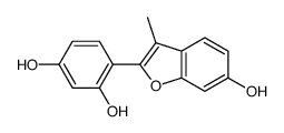 4-(6-hydroxy-3-methyl-1-benzofuran-2-yl)benzene-1,3-diol结构式