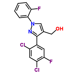 (3-(2,4-DICHLORO-5-FLUOROPHENYL)-1-(2-FLUOROPHENYL)-1H-PYRAZOL-4-YL)METHANOL Structure